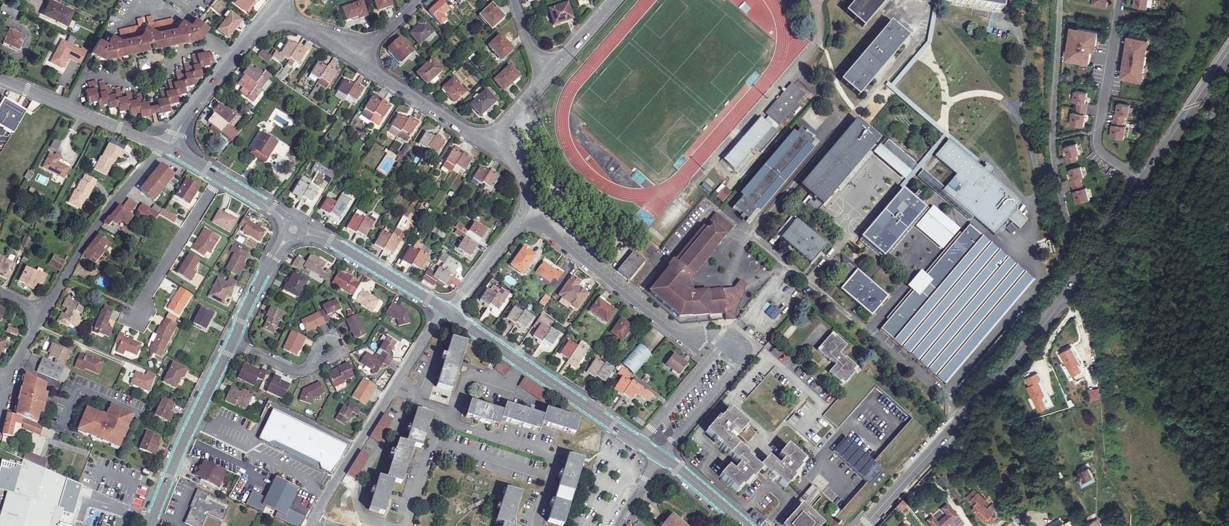 Vue aérienne de Lycée Gaston Monnerville