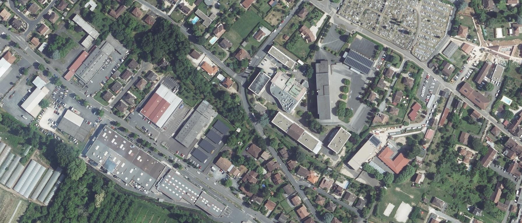 Vue aérienne de Lycée professionnel hôtelier Quercy Périgord - CFA Public Education Nationale