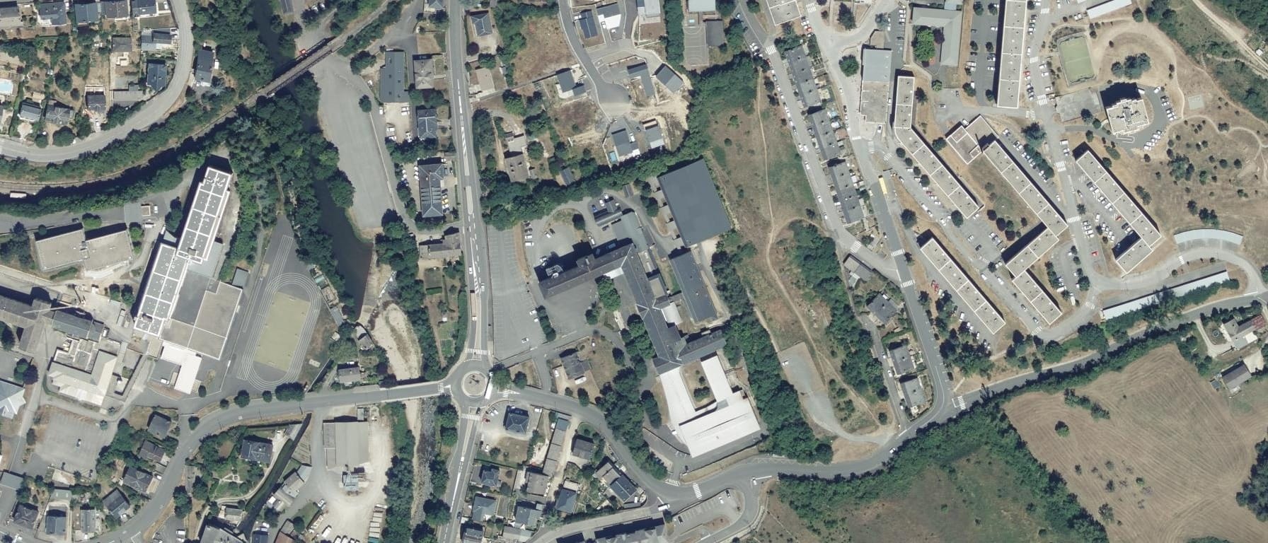 Vue aérienne de Lycée polyvalent Notre-Dame