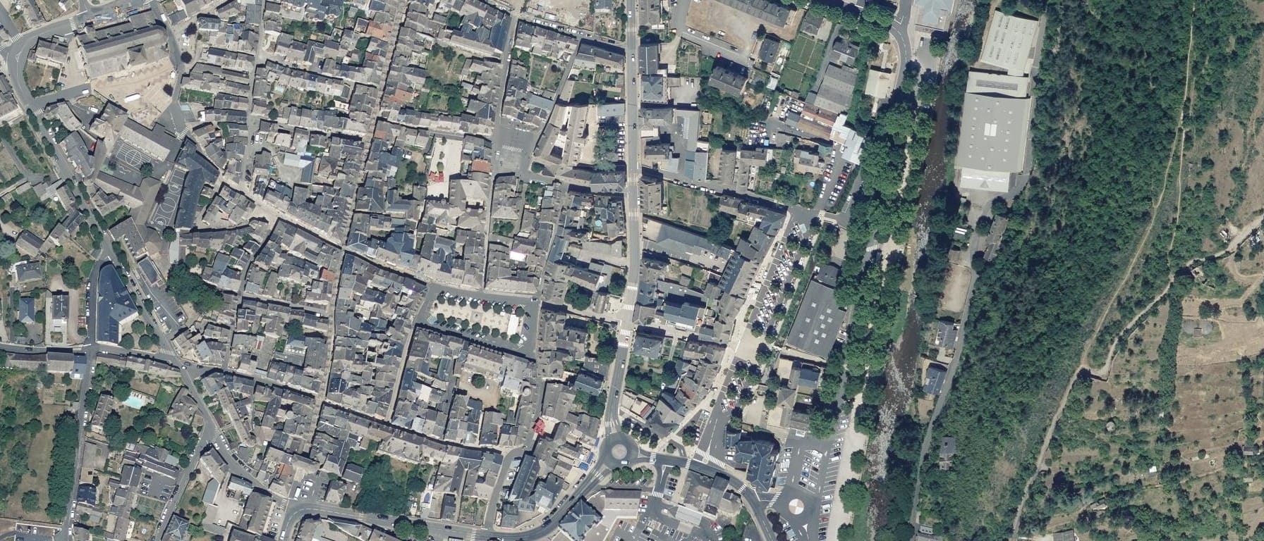 Vue aérienne de OFTS - Organisme de Formation au Travail Social de Lozère