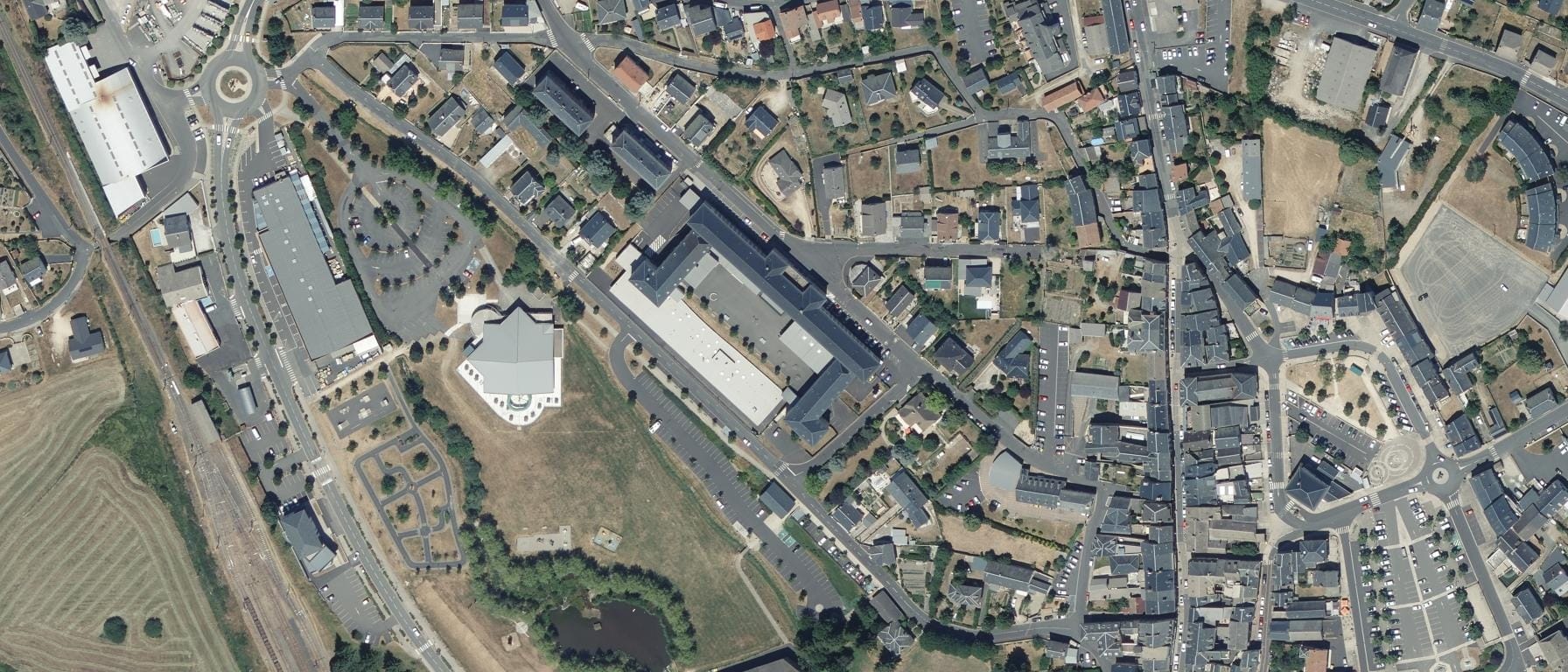 Vue aérienne de Lycée Théophile Roussel
