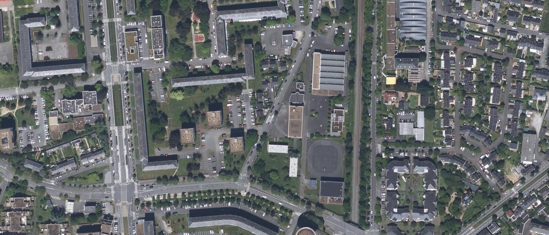 Vue aérienne de Lycée professionnel henri dunant