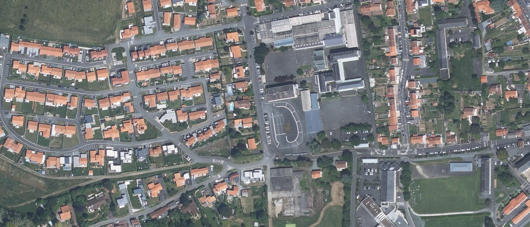 Vue aérienne de CFA ECML - LP Dom Sortais