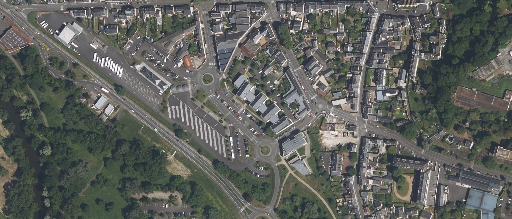 Vue aérienne de CFA de la CCI du Maine et Loire - Espace Formation - Site Saumur
