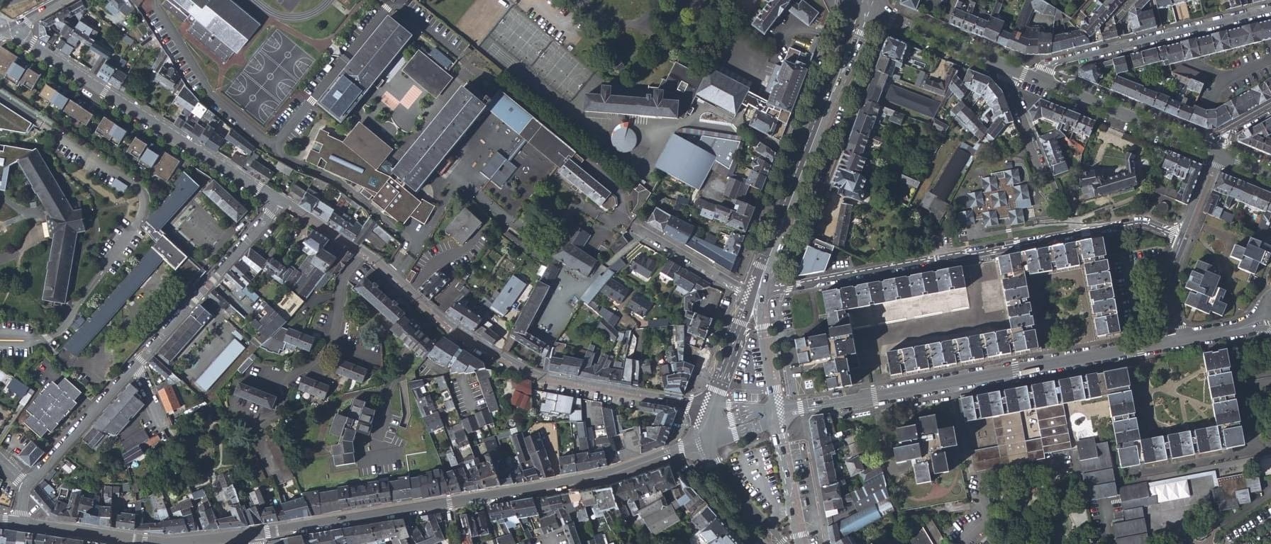 Vue aérienne de Lycée général et technologique Auguste et Jean Renoir