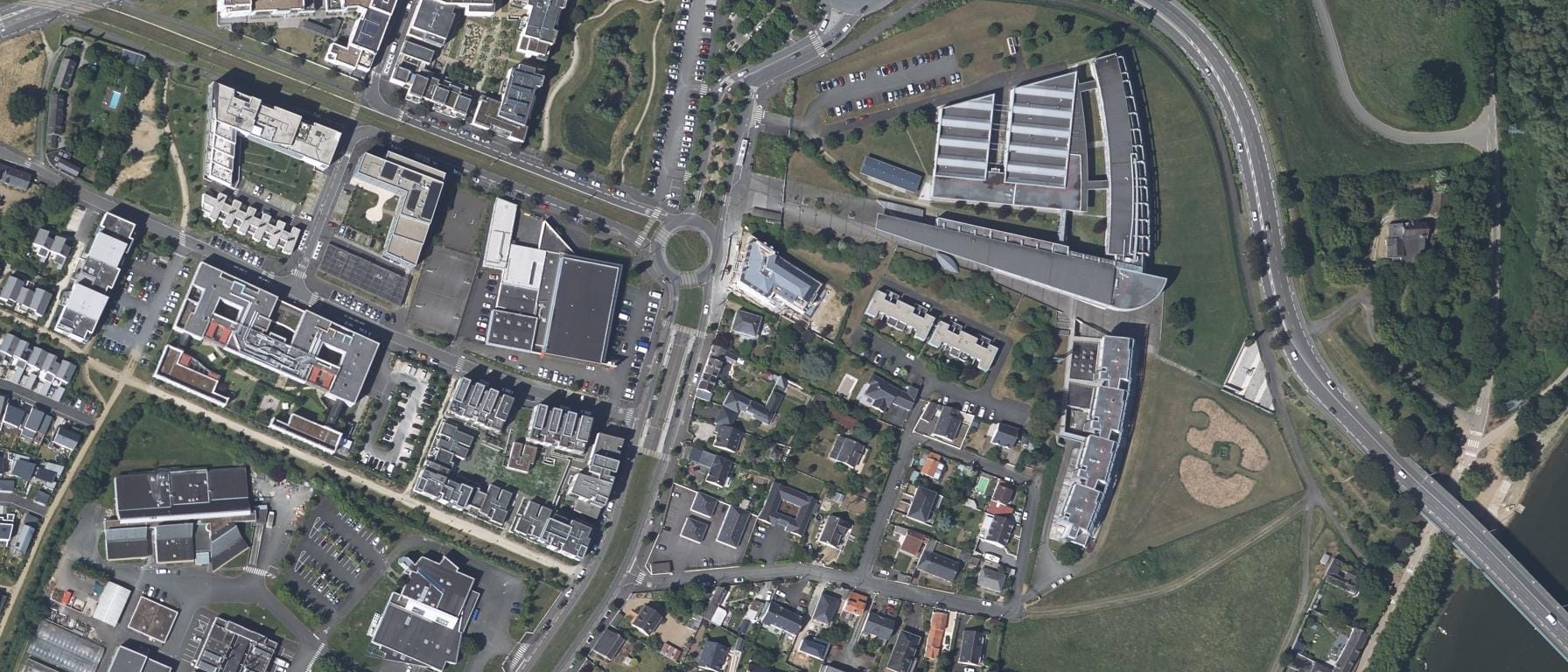 Vue aérienne de Lycée polyvalent Jean Moulin
