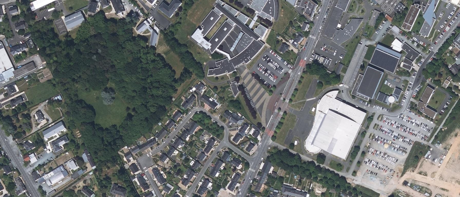 Vue aérienne de Lycée général et technologique Jean Bodin