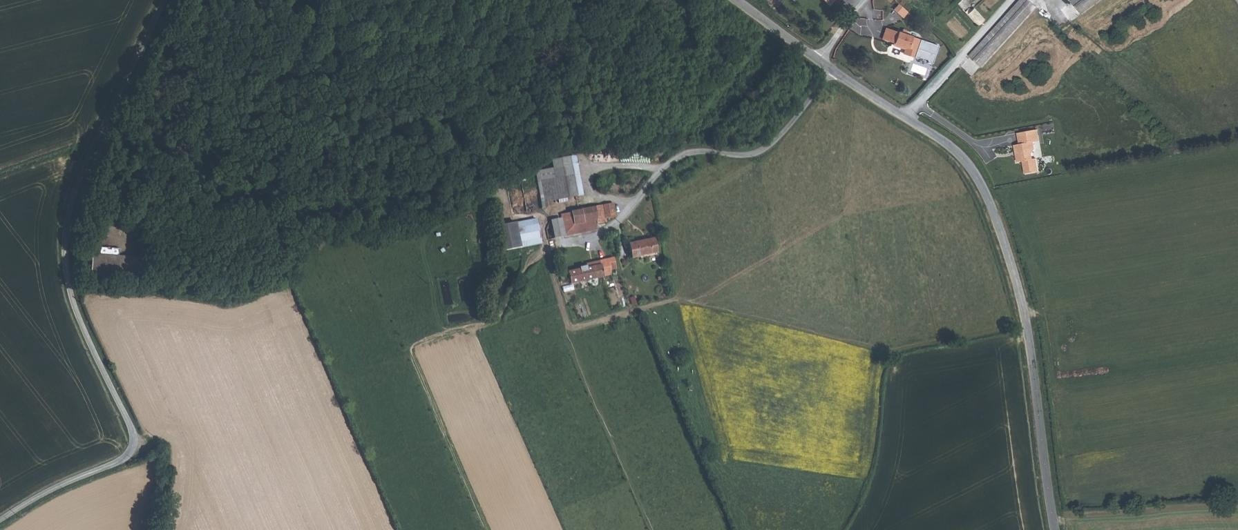 Vue aérienne de centre de formation continue de la MFR de Jallais