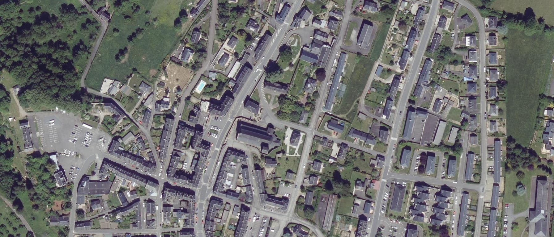 Vue aérienne de Lycée Robert De Mortain