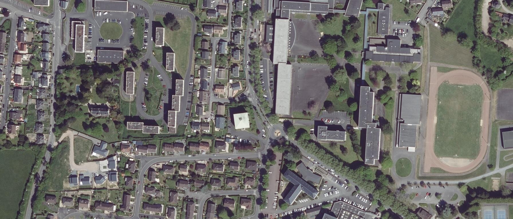 Vue aérienne de Lycée Curie-Corot