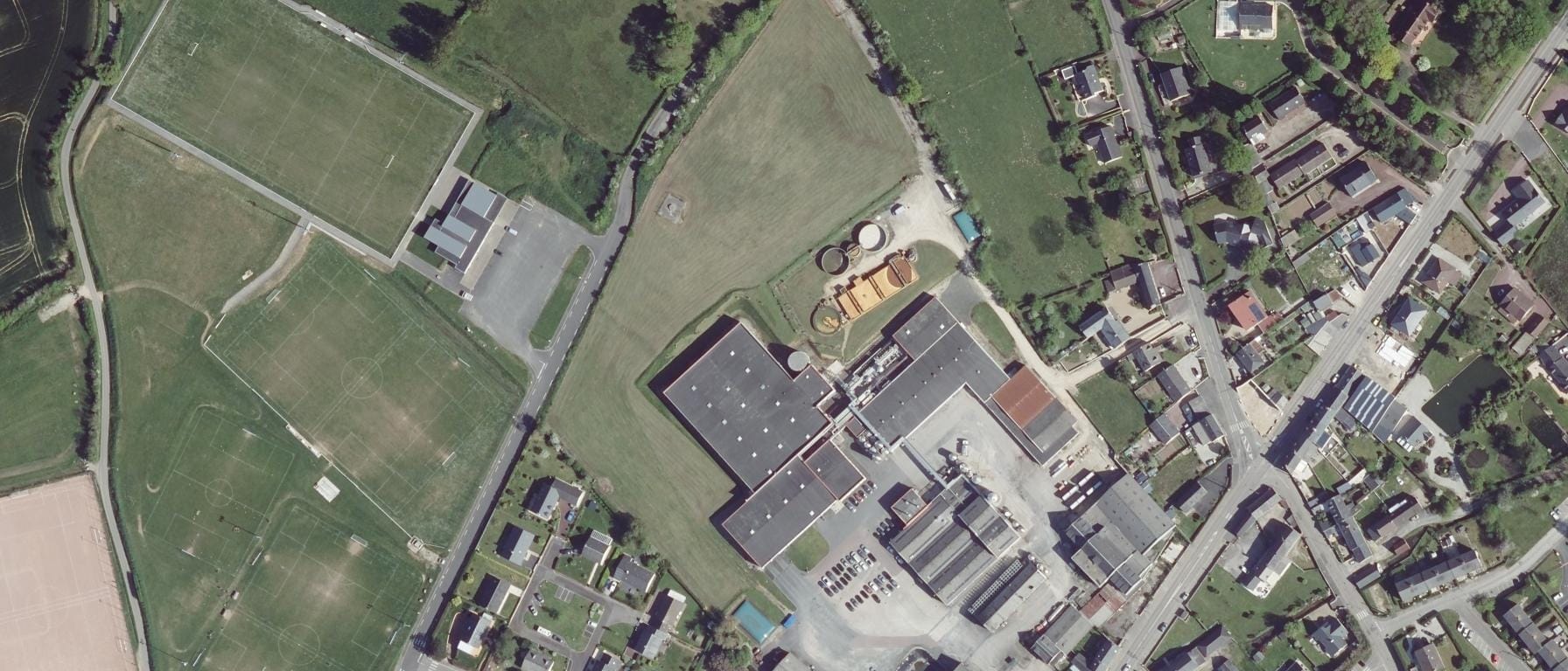 Vue aérienne de MFREO de Valognes