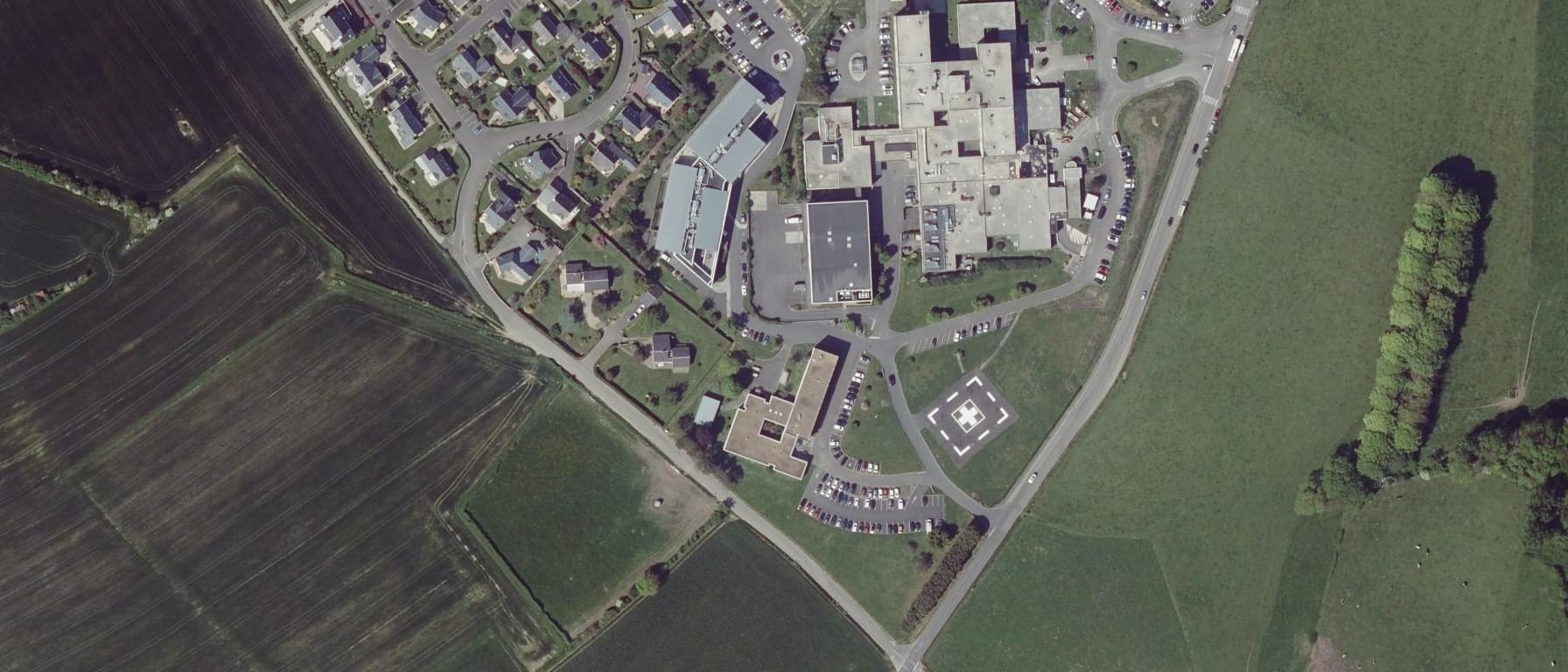 Vue aérienne de IFSI CH Avranches-Granville