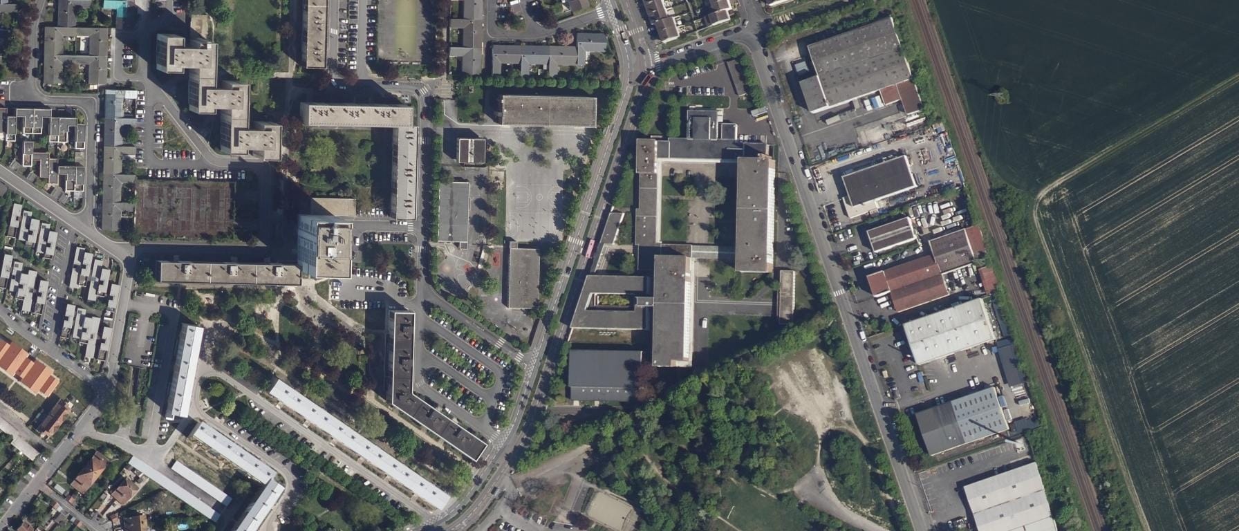 Vue aérienne de Lycée professionnel Europe