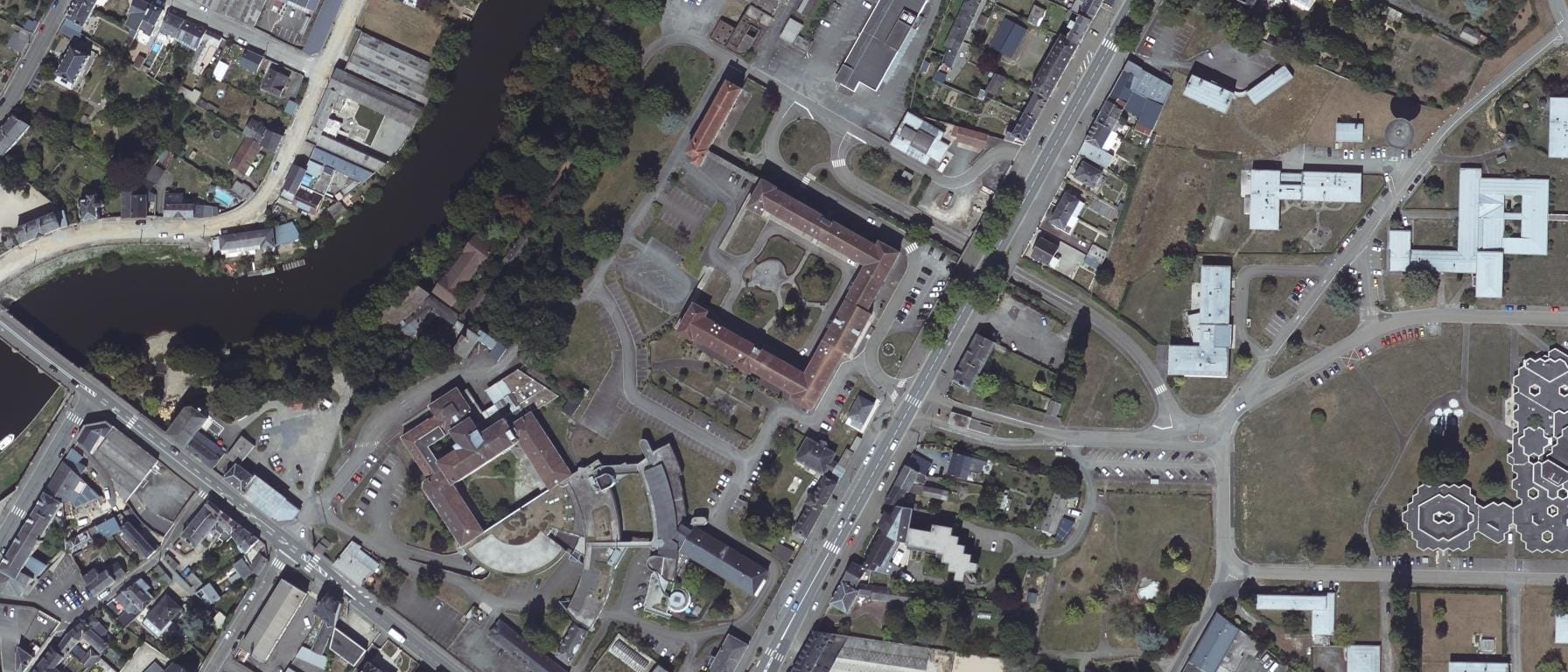 Vue aérienne de IFSI CH Nord Mayenne