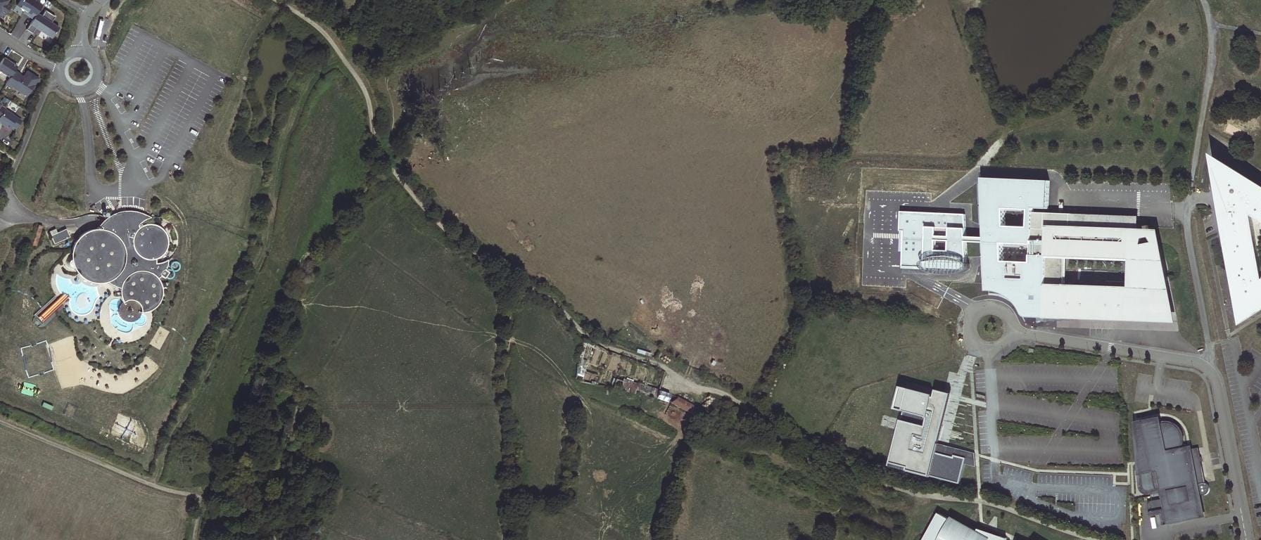 Vue aérienne de L'École de design Nantes Atlantique - Site de Laval