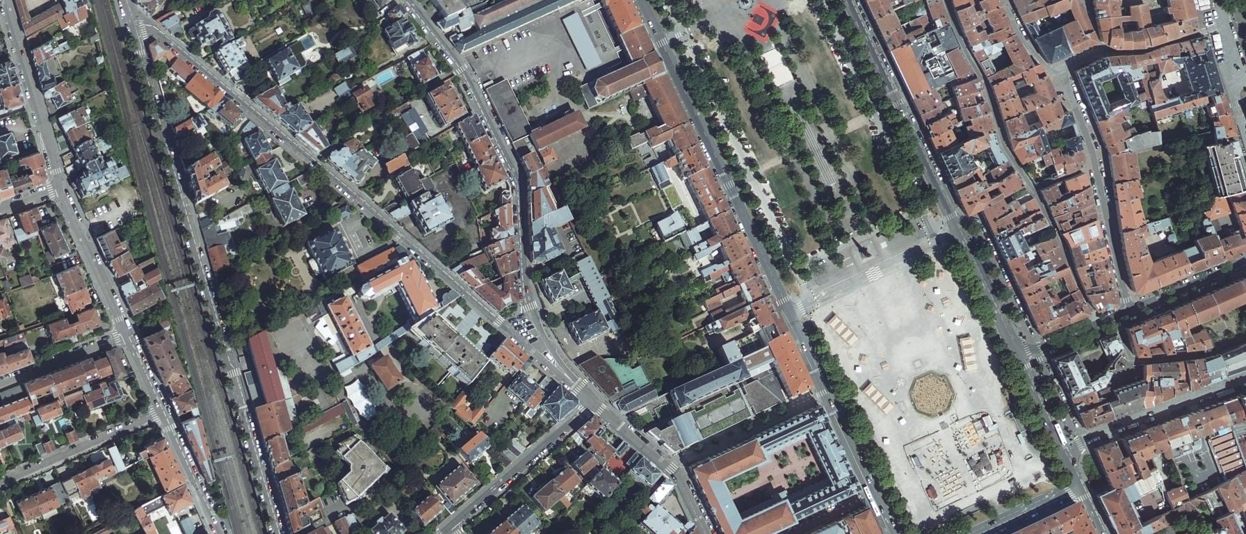 Vue aérienne de Université de Lorraine - Faculté de Droit, Sciences Economiques et Gestion - Site de Nancy (54) (54)