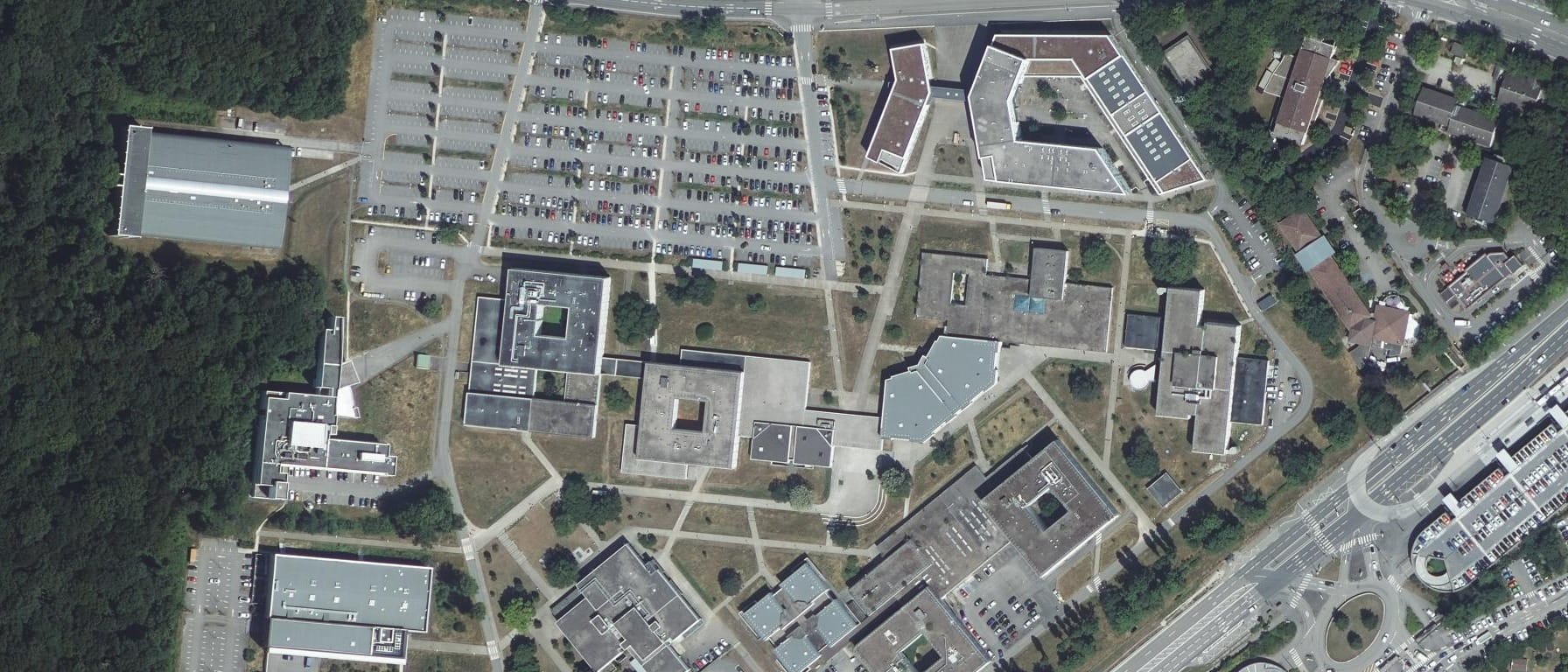 Vue aérienne de Unité de Formation et de Recherche de Sciences Pharmaceutiques et Biologiques de l'université de Lorraine Hors PASS