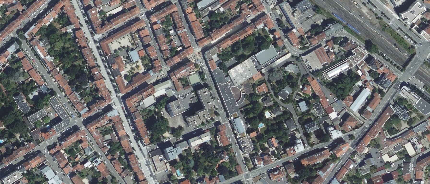 Vue aérienne de Lycée Pierre De Coubertin