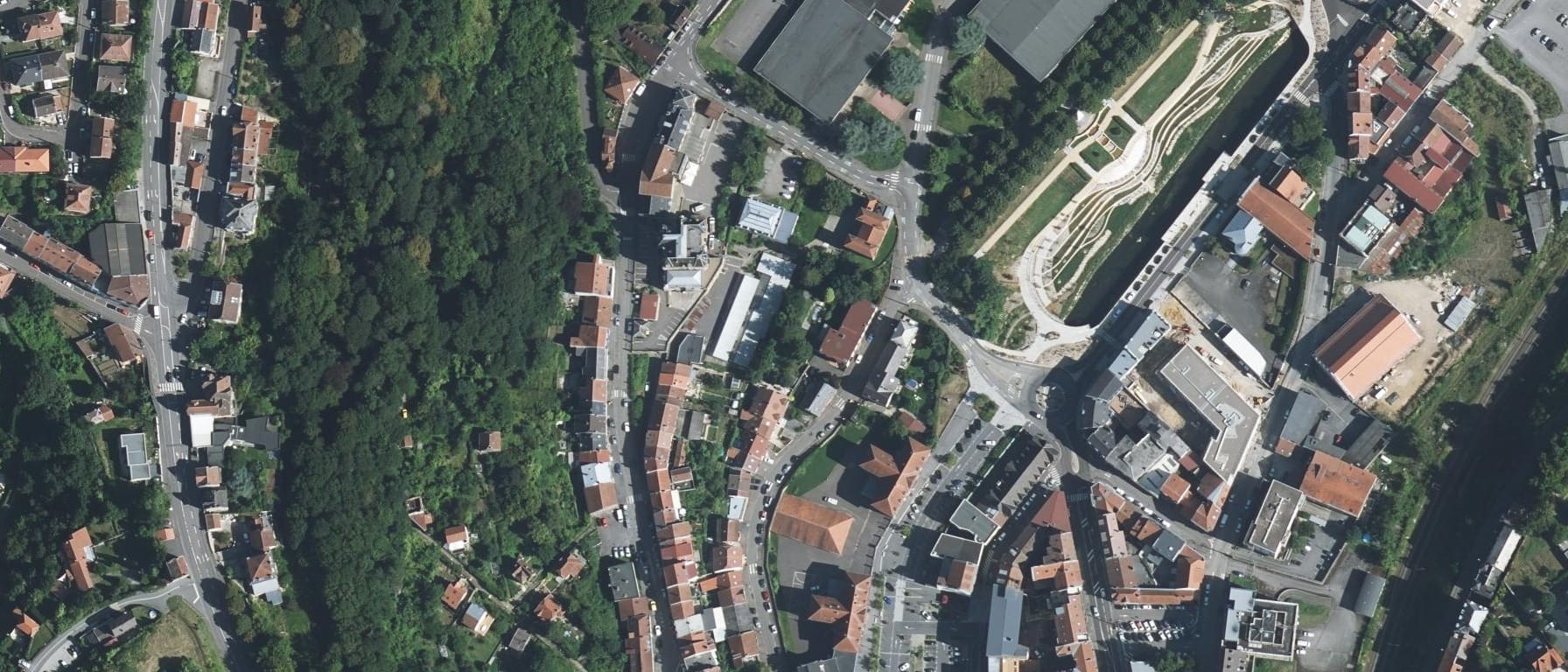 Vue aérienne de CFA-CCI Formation EESC Annexe de Longwy