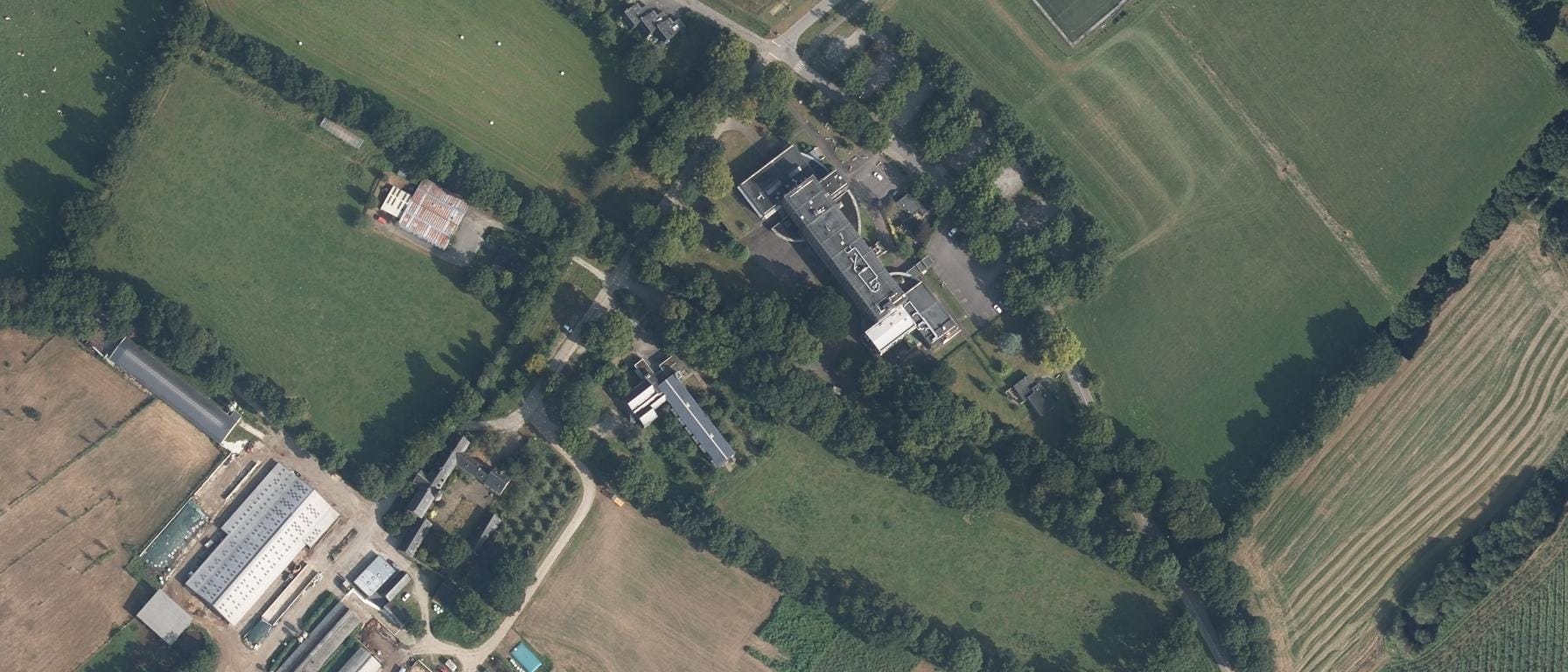 Vue aérienne de Lycée d'Enseignement Général Technologique agricole de Pontivy- Le Gros Chêne