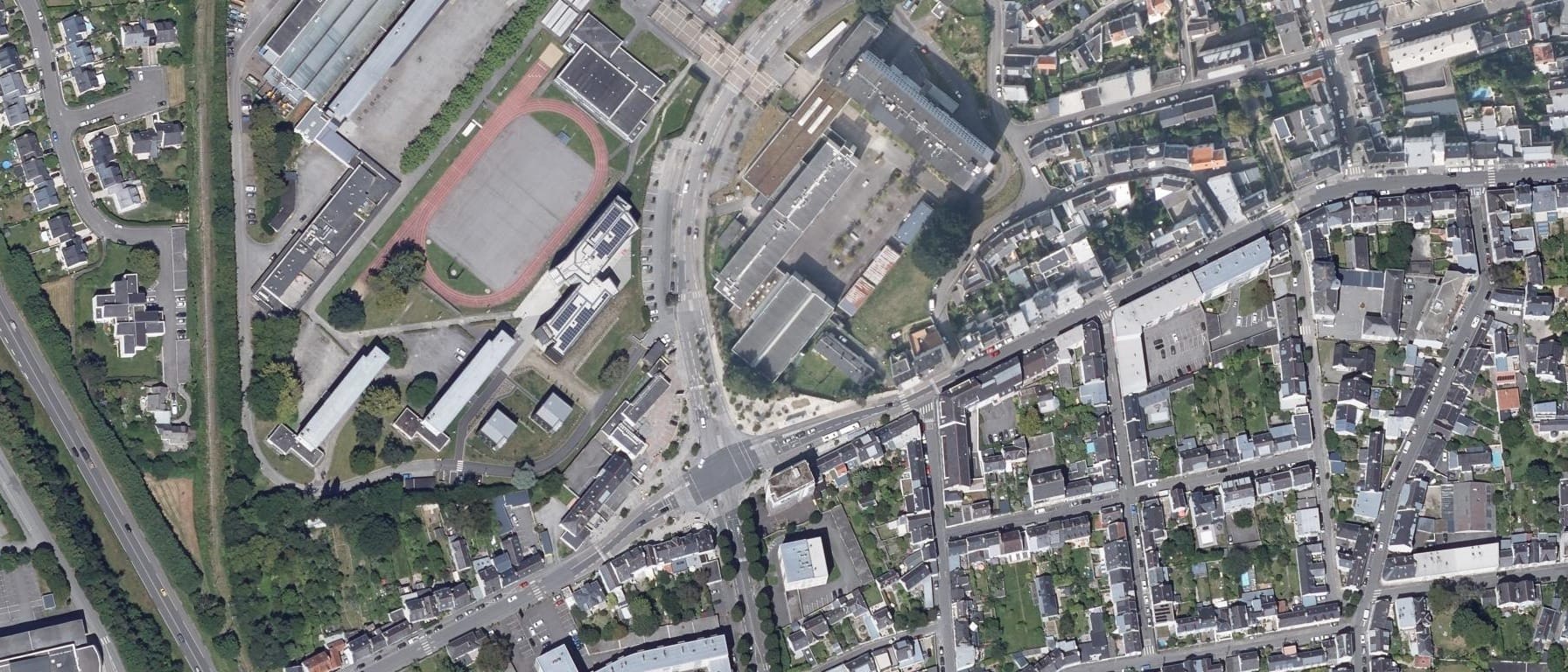 Vue aérienne de Lycée professionnel des métiers Marie Le Franc