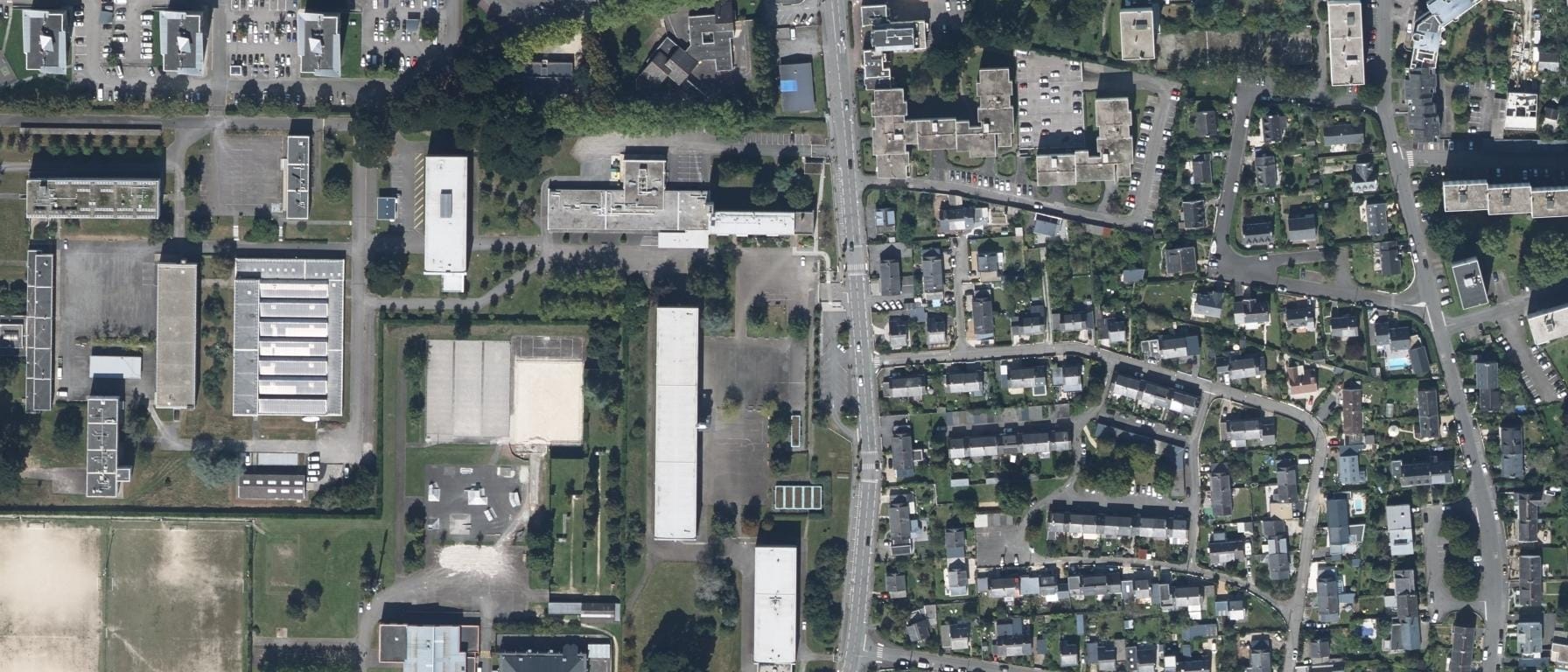 Vue aérienne de Lycée Alain René Lesage