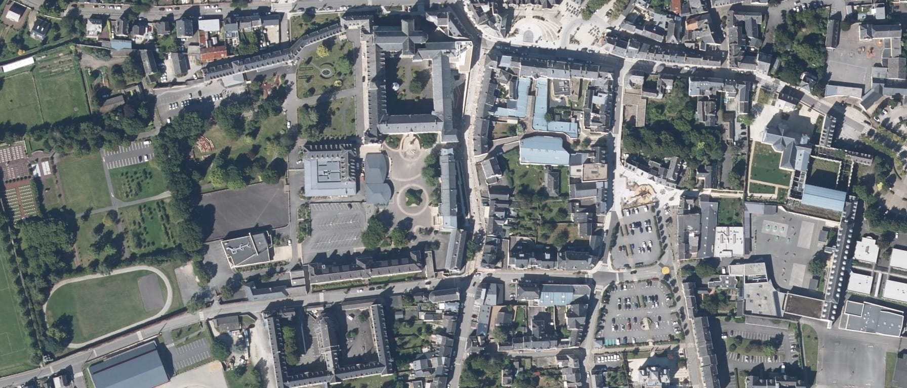 Vue aérienne de Lycée La Mennais