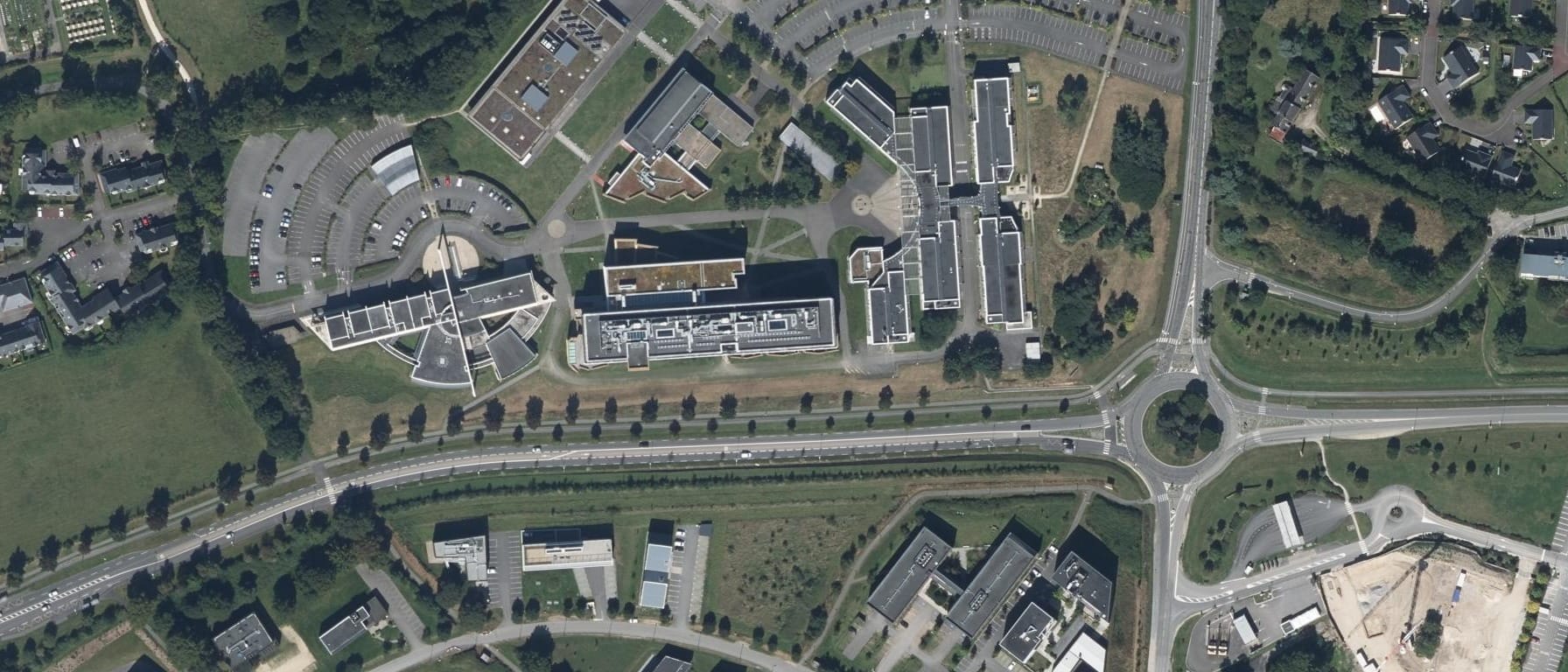 Vue aérienne de IFSI Vannes – Centre Hospitalier Bretagne Atlantique