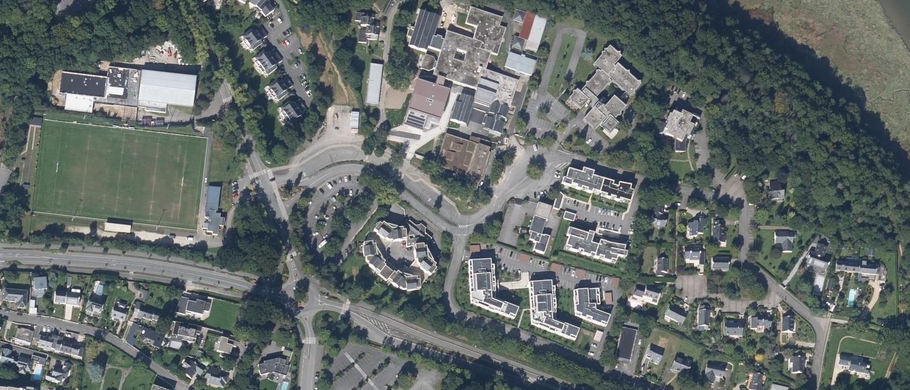 Vue aérienne de Lycée Benjamin Franklin