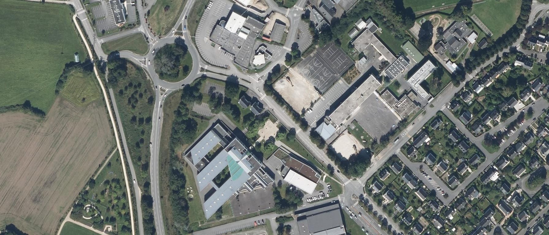 Vue aérienne de Lycée Charles De Gaulle