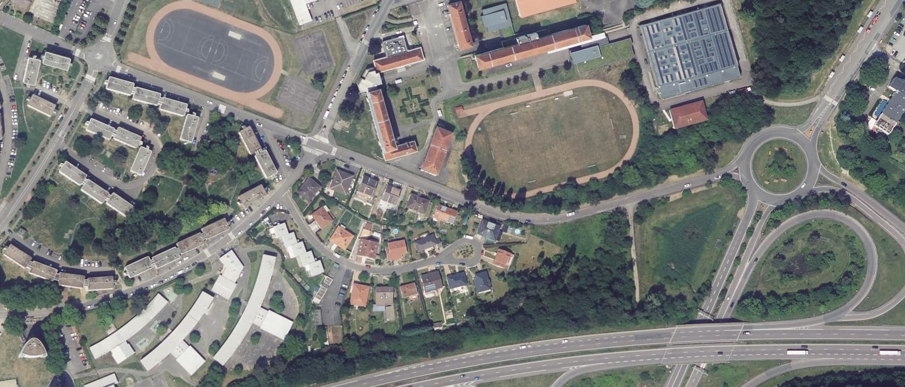 Vue aérienne de Lycée Blaise Pascal