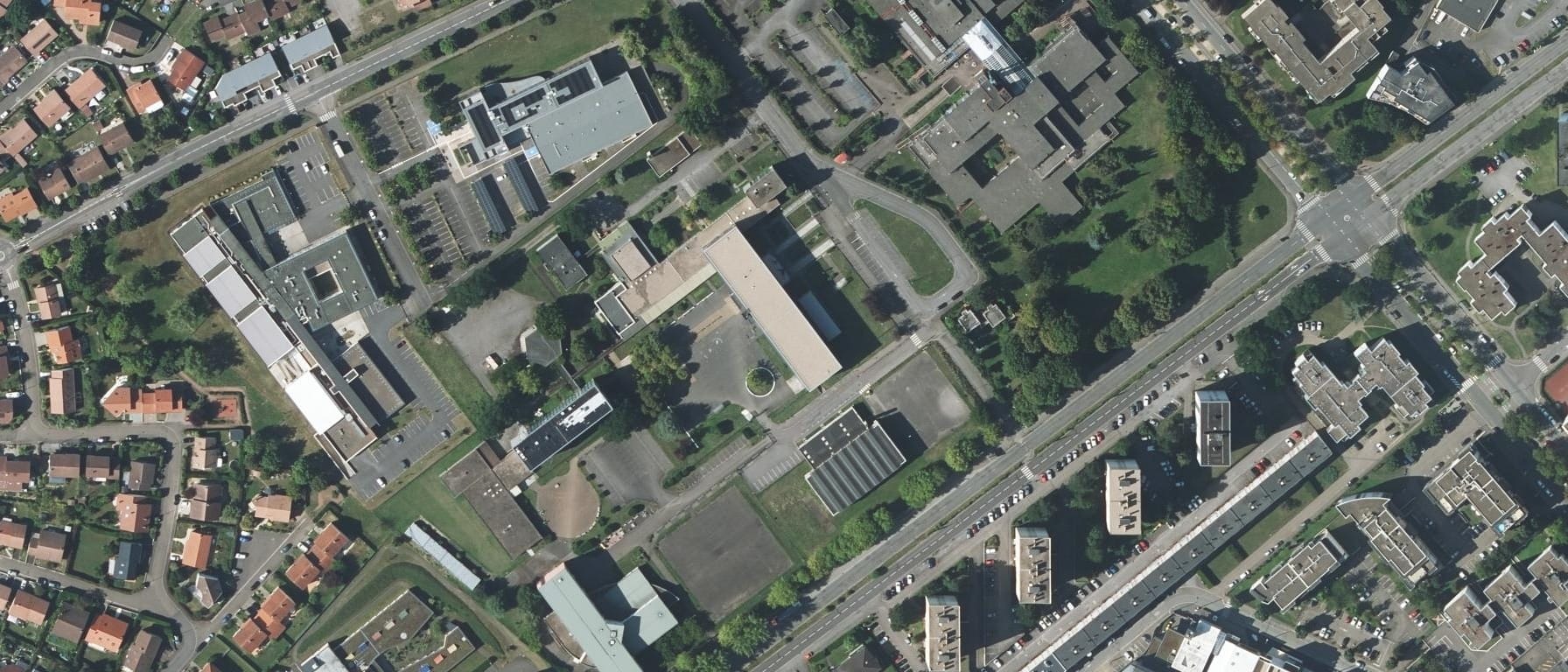 Vue aérienne de Lycée Rosa Parks