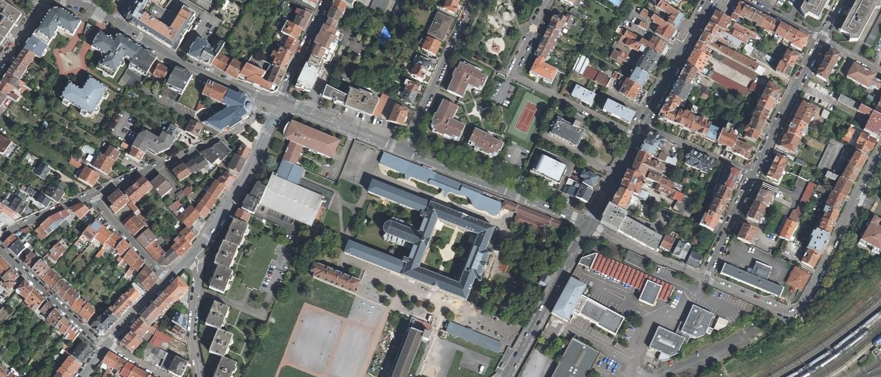 Vue aérienne de Lycée Jean XXIII (Montigny-lès-Metz - 57)