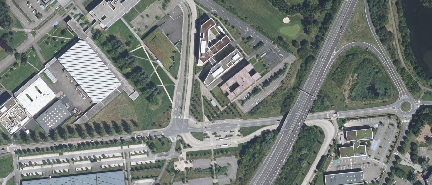 Vue aérienne de Université de Lorraine - Institut Supérieur Franco-Allemand de Techniques, d'Economie et de Sciences - Site de Metz (57)