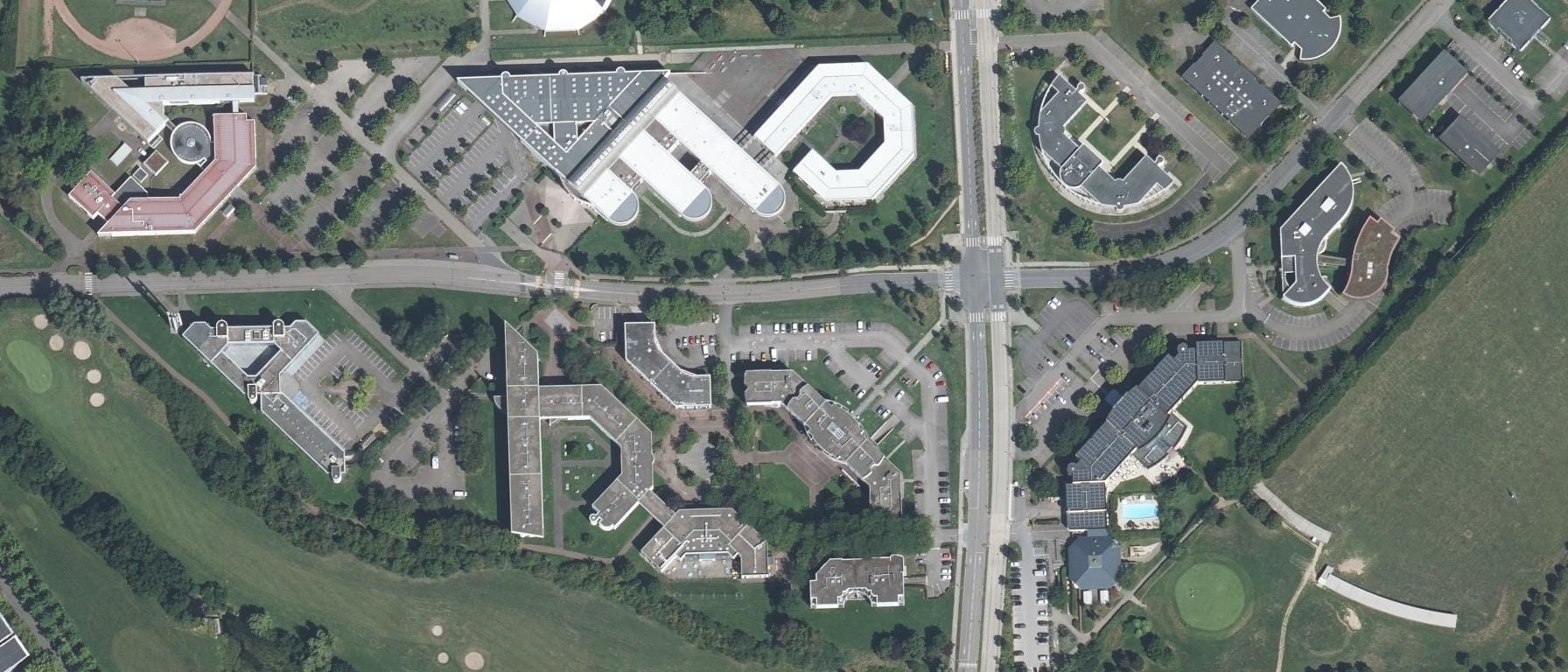 Vue aérienne de Lycée De La Communication