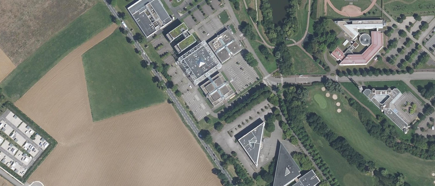 Vue aérienne de ESITC de Metz - Ingénieur BTP - Génie Civil - Construction