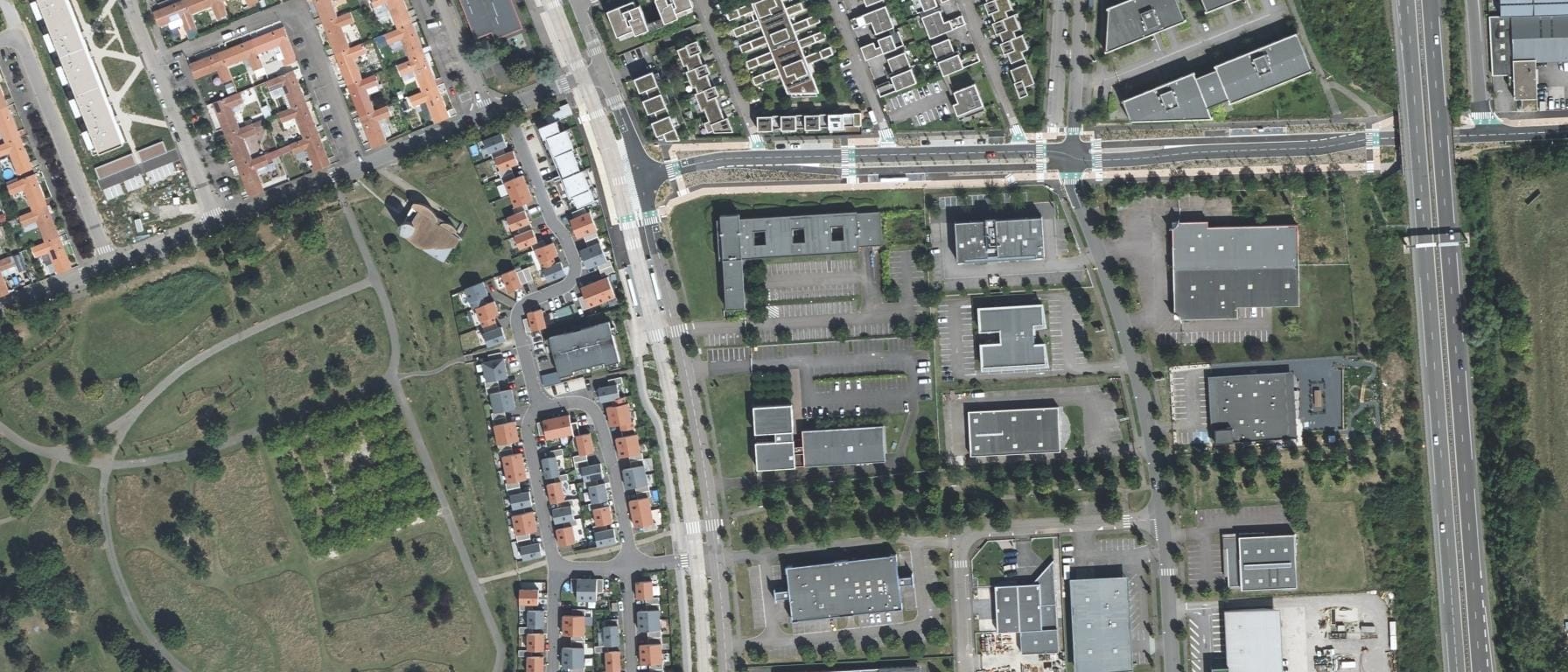 Vue aérienne de CFA Eurocom Stratégies de Metz