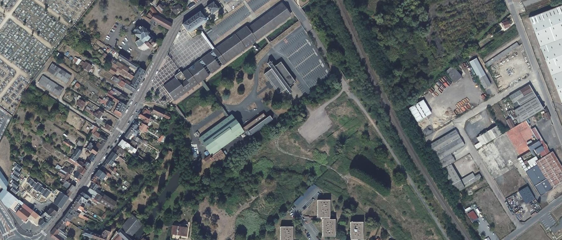 Vue aérienne de Université Bourgogne Europe - site de Nevers