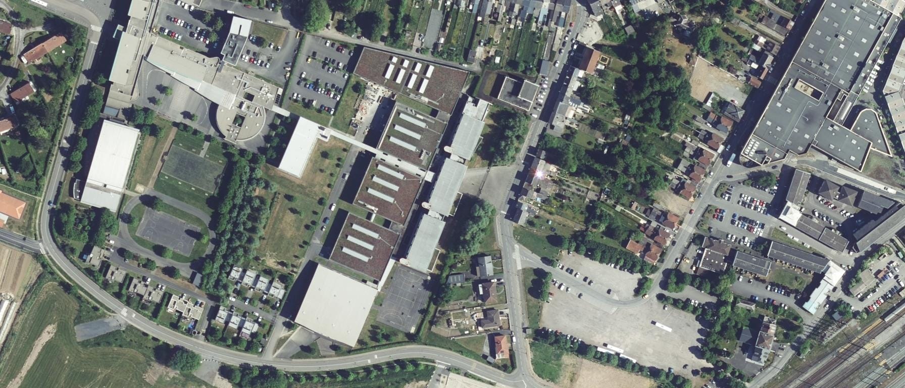 Vue aérienne de CFA académique - Lycée professionnel Pierre et Marie Curie