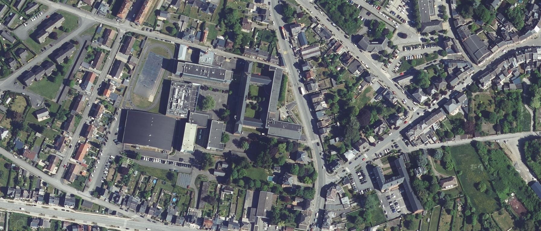 Vue aérienne de Lycée Jesse De Forest