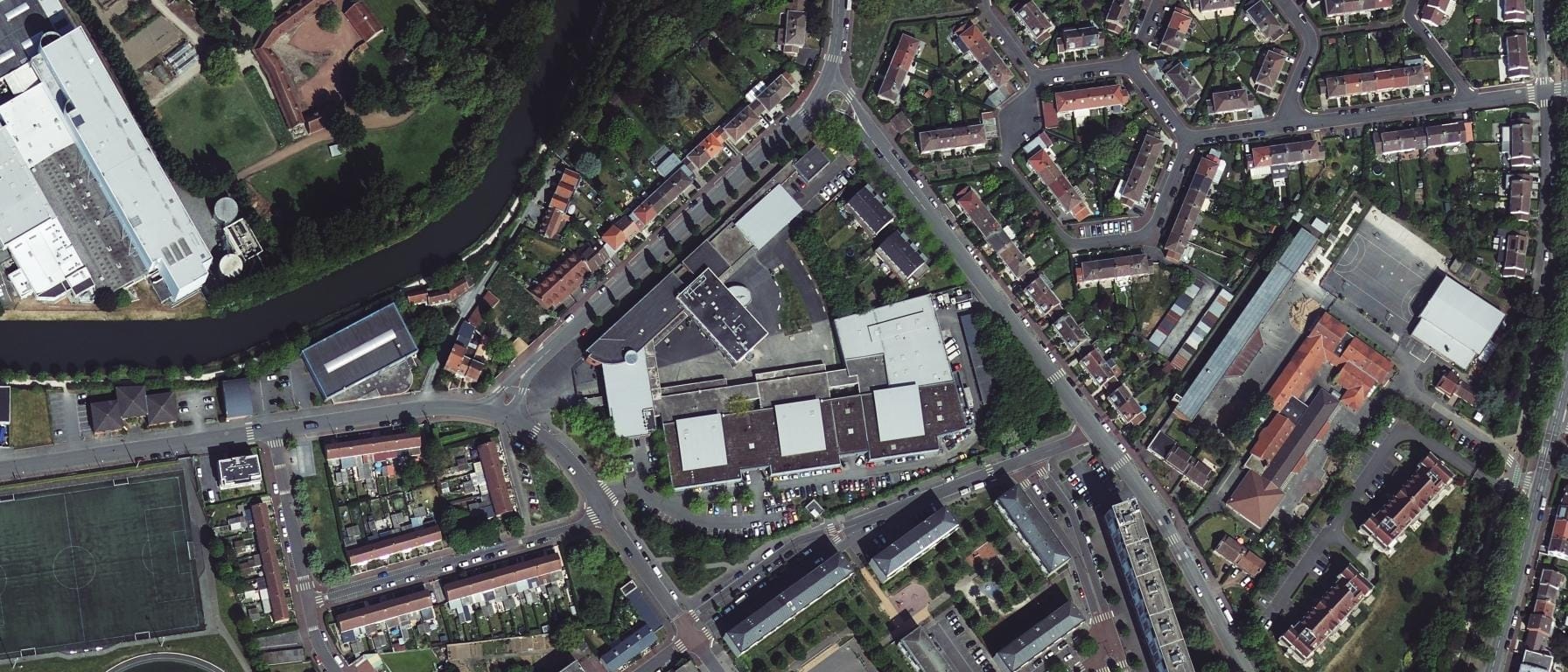 Vue aérienne de Lycée professionnel Automobile Alfred Mongy