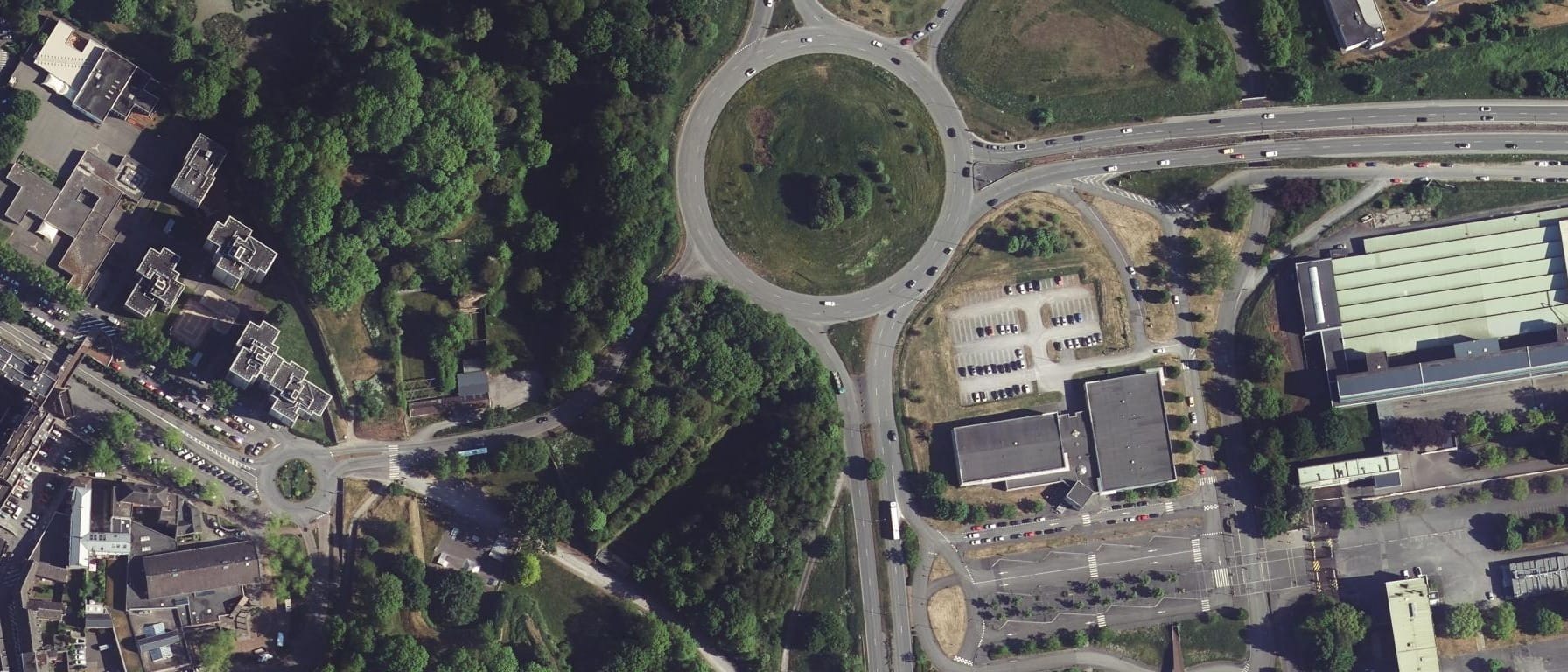 Vue aérienne de Cité Scolaire Pierre Forest