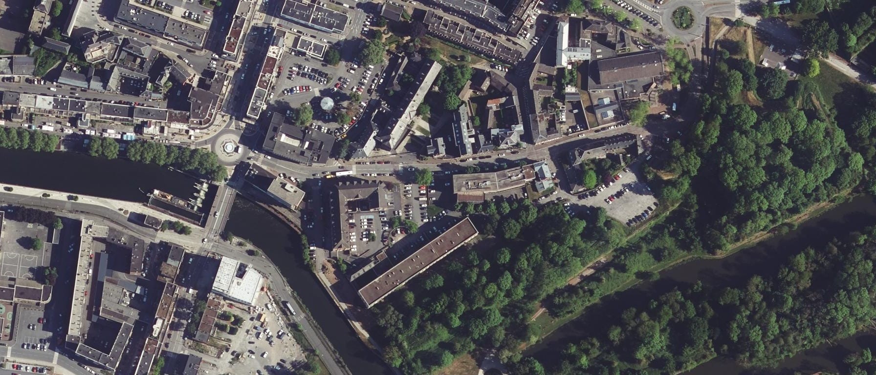Vue aérienne de Lycée Notre-Dame De Grace (Maubeuge - 59)