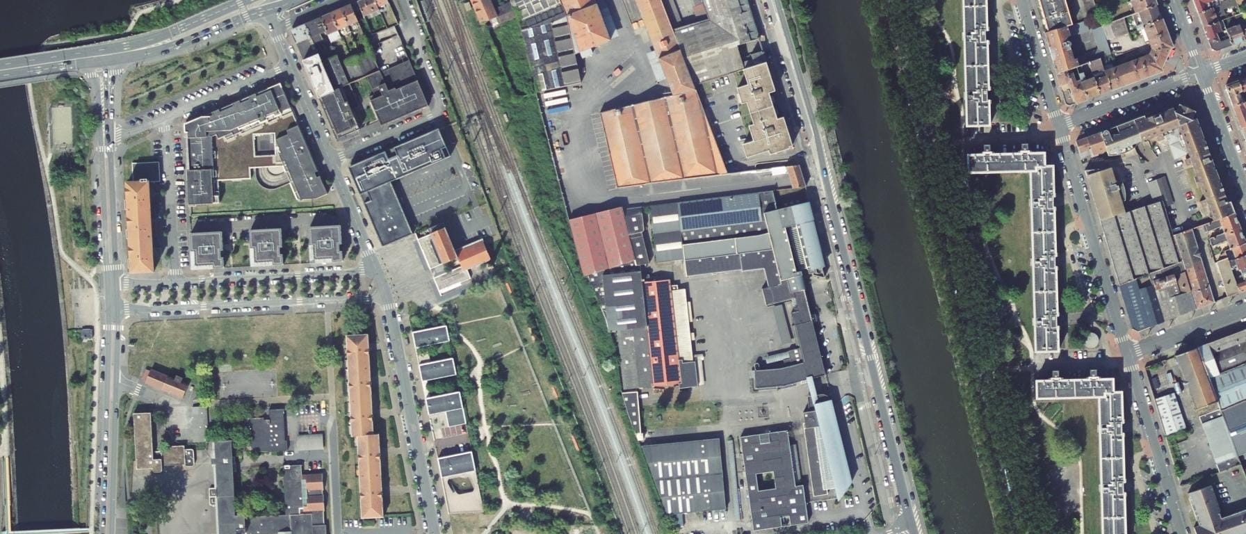 Vue aérienne de Lycée E.P.I.D - CFA Régional Jean Bosco (Dunkerque - 59)