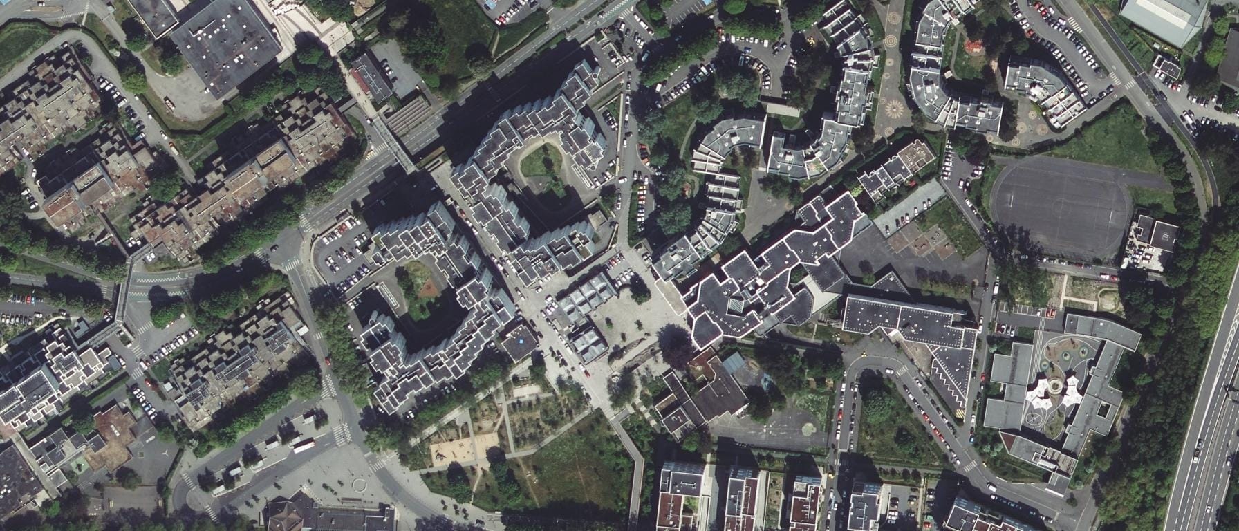 Vue aérienne de Lycée Raymond Queneau