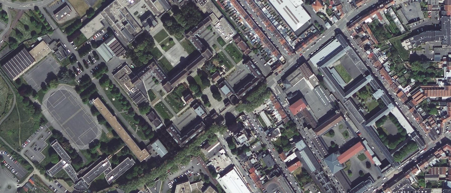 Vue aérienne de IFSI CH d'Armentières