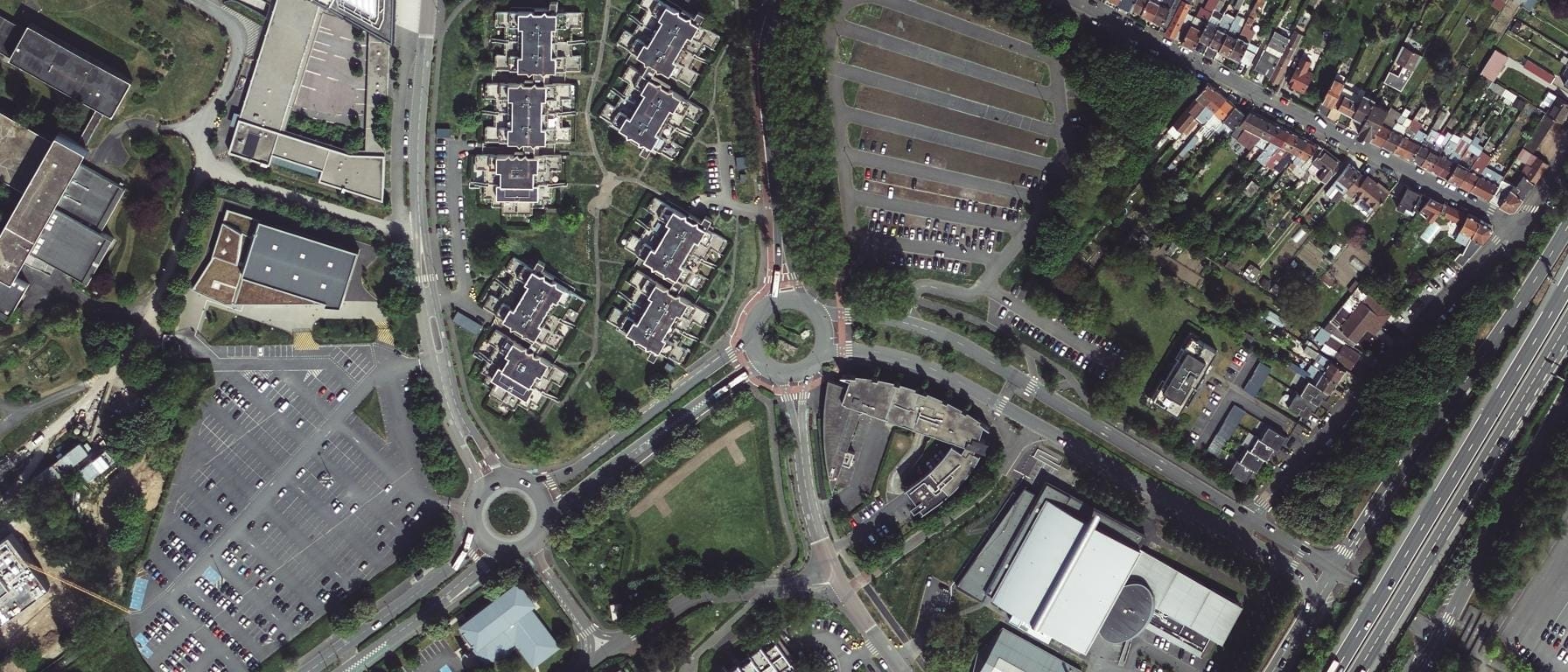 Vue aérienne de CFA ARCPP Villeneuve d'ascq- Université de Lille