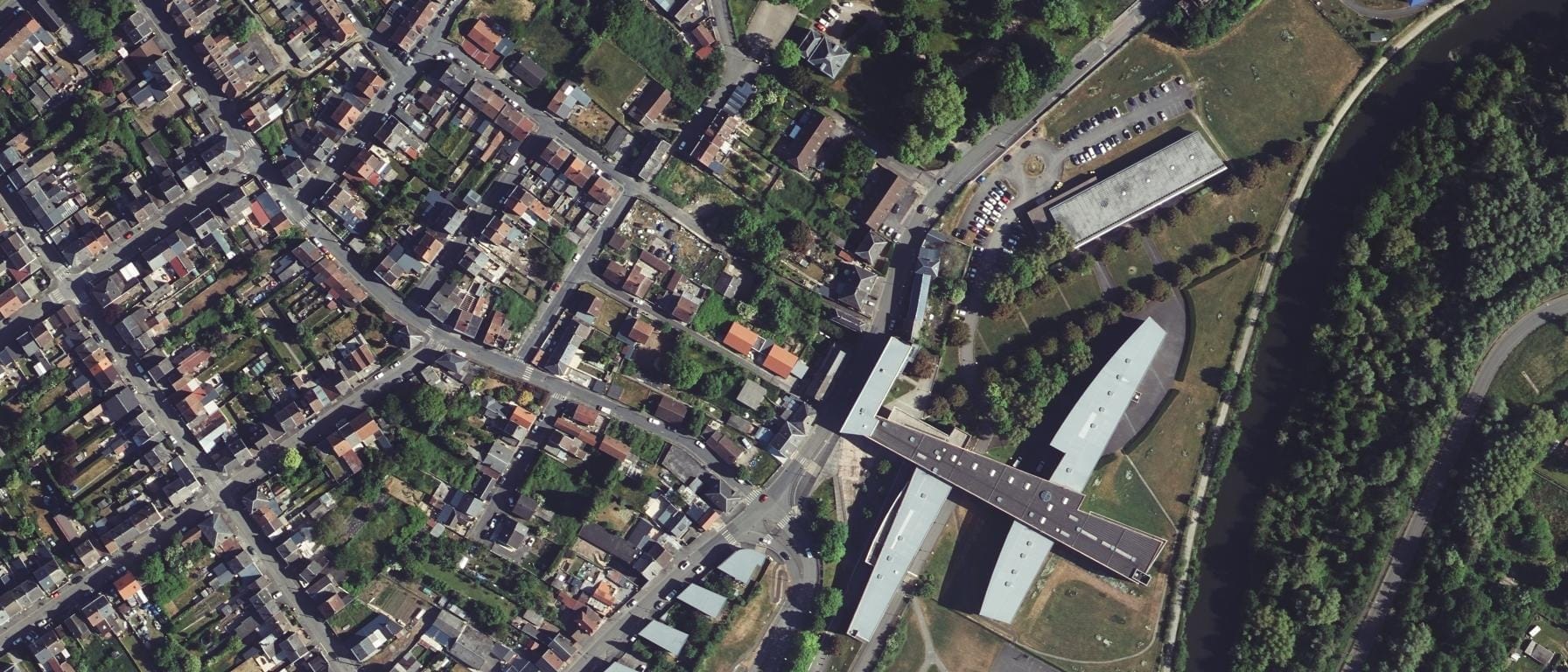 Vue aérienne de Lycée André Lurçat