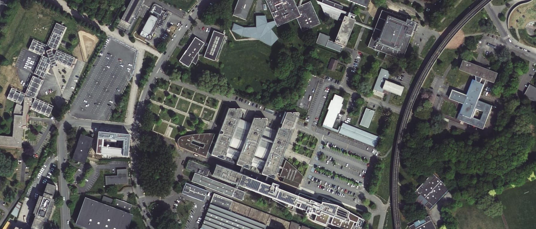 Vue aérienne de Polytech Lille (Villeneuve-d'Ascq - 59)