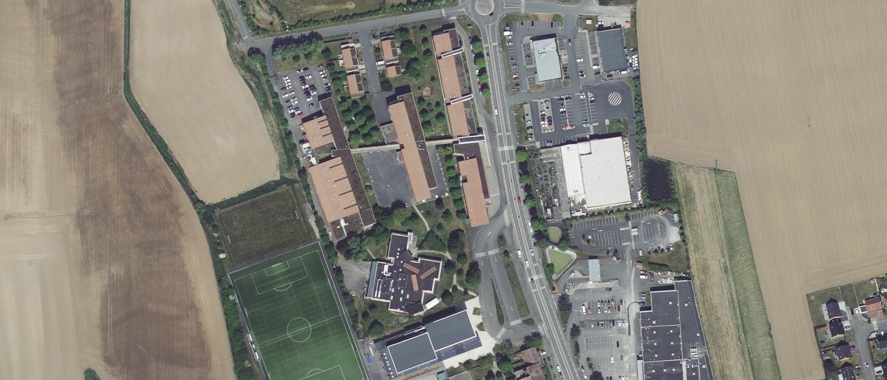 Vue aérienne de LYCEE POLYVALENT DU VAL DE LYS